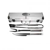 Kit churrasco c/3peças em inox e maleta